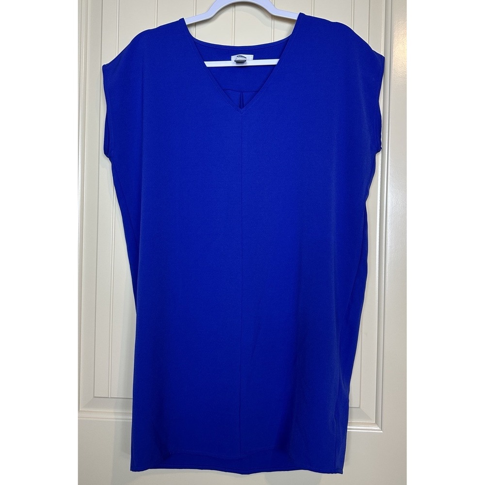 Old Navy Sheath Dress Women's Small Short Sleeve Knee length blue career sz SP